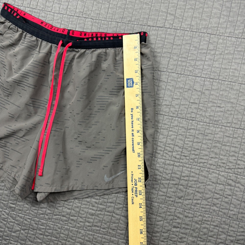 Nike Running Division Mens Small Brown Dash Print 4" Shorts Athletic Active Gym - Picture 10 of 11